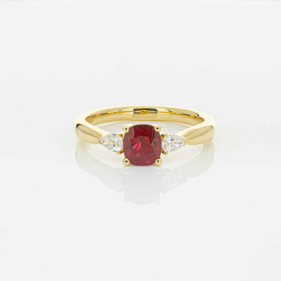 18ct Yellow Gold Ruby & Diamond Ayla Ring-Ring-Walker & Hall