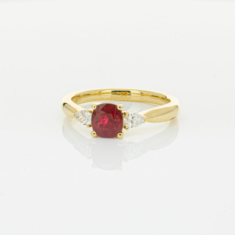 18ct Yellow Gold Ruby & Diamond Ayla Ring-Ring-Walker & Hall