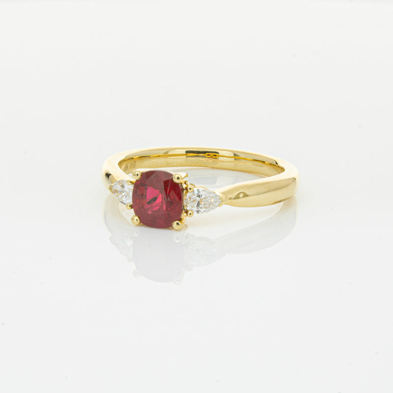 18ct Yellow Gold Ruby & Diamond Ayla Ring-Ring-Walker & Hall