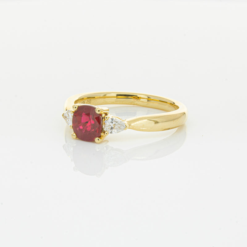 18ct Yellow Gold Ruby & Diamond Ayla Ring-Ring-Walker & Hall