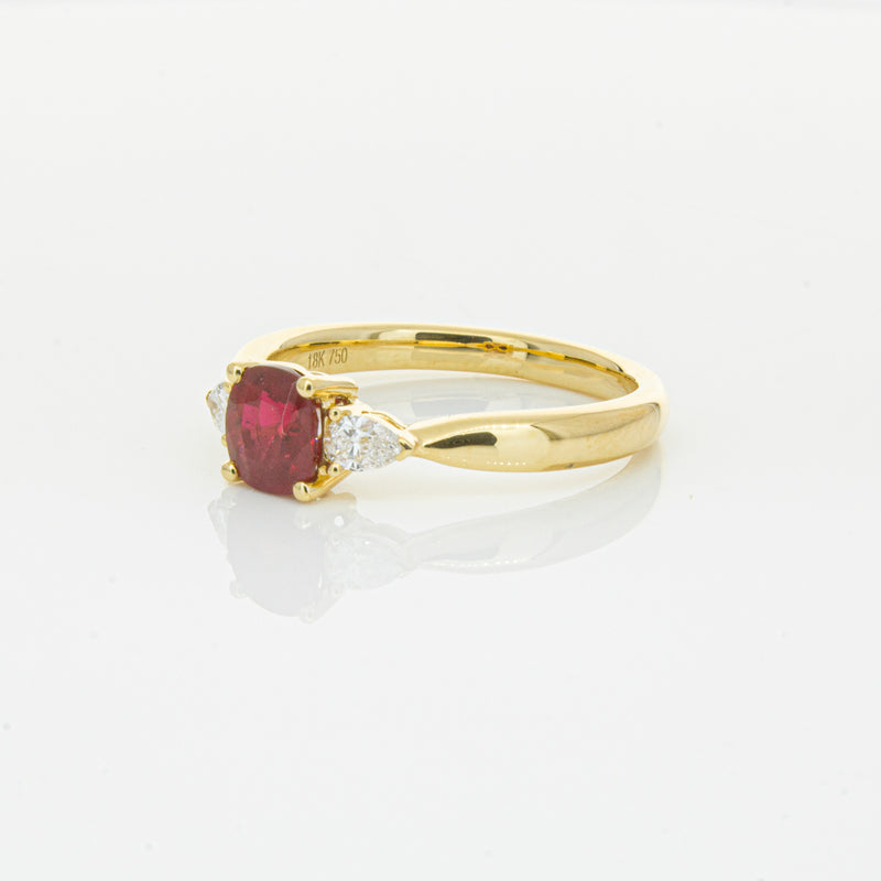 18ct Yellow Gold Ruby & Diamond Ayla Ring-Ring-Walker & Hall