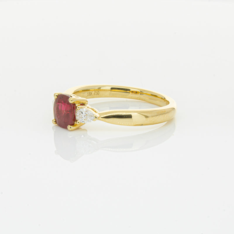 18ct Yellow Gold Ruby & Diamond Ayla Ring-Ring-Walker & Hall