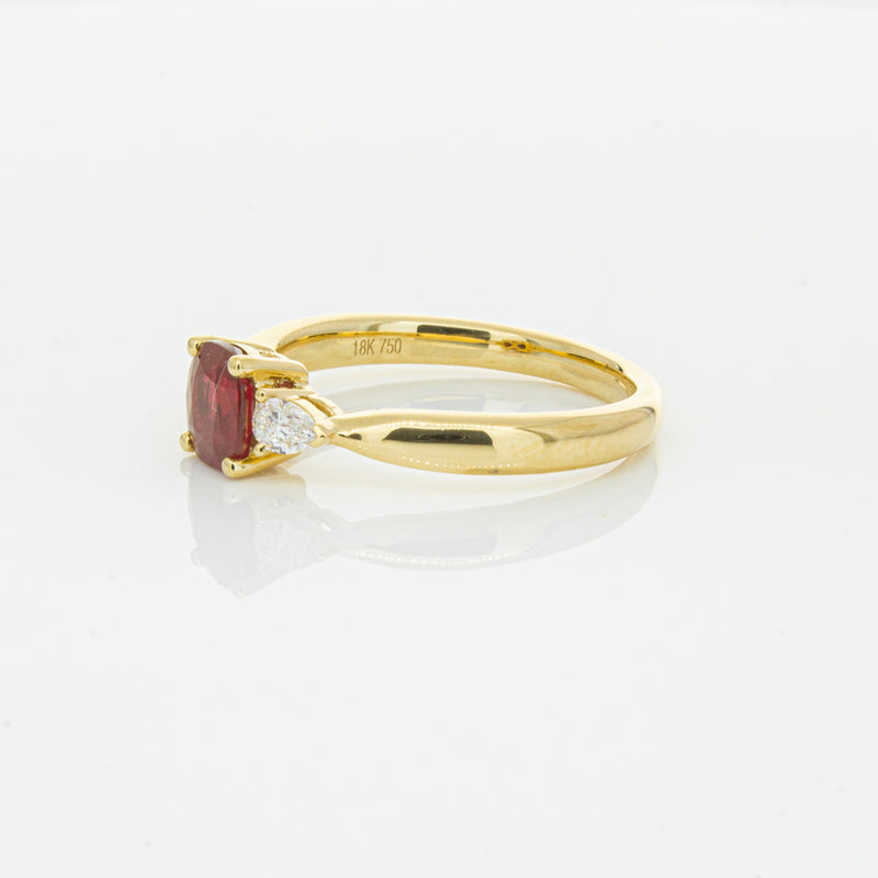 18ct Yellow Gold Ruby & Diamond Ayla Ring-Ring-Walker & Hall
