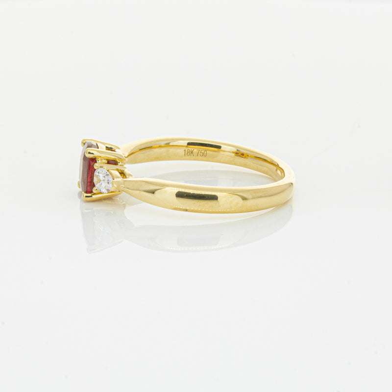 18ct Yellow Gold Ruby & Diamond Ayla Ring-Ring-Walker & Hall
