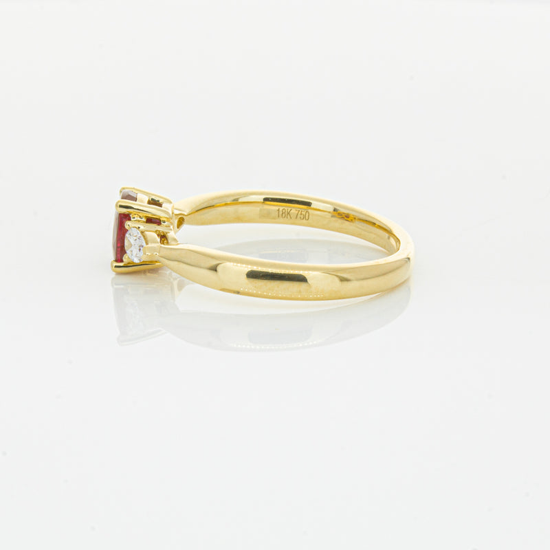 18ct Yellow Gold Ruby & Diamond Ayla Ring-Ring-Walker & Hall