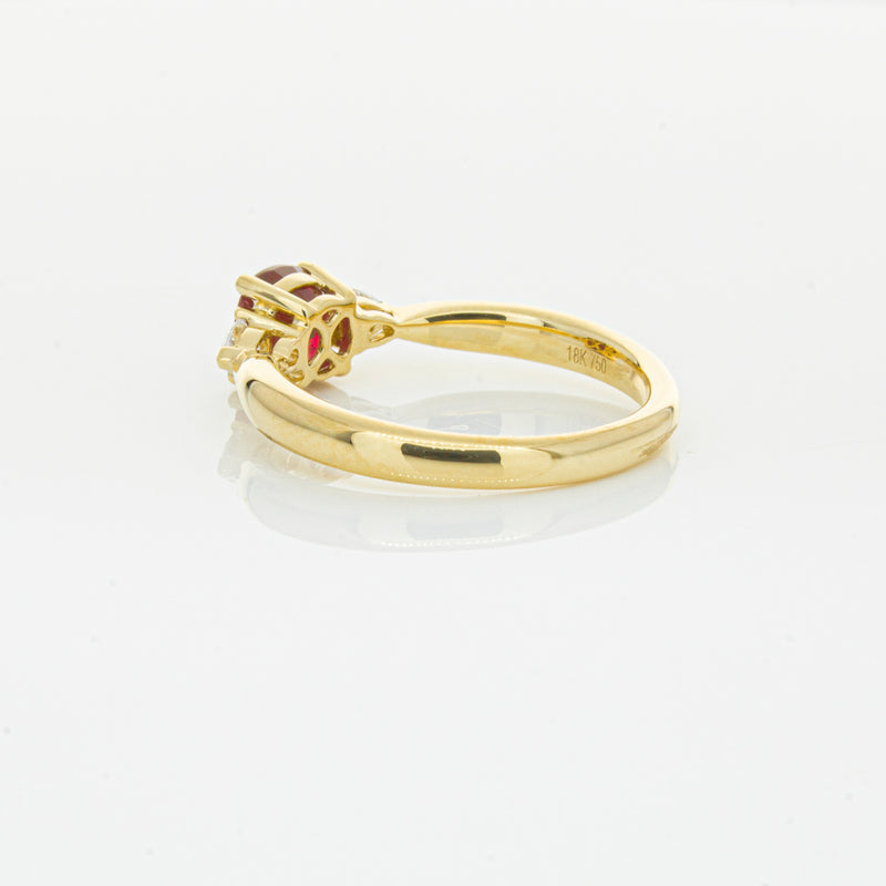 18ct Yellow Gold Ruby & Diamond Ayla Ring-Ring-Walker & Hall