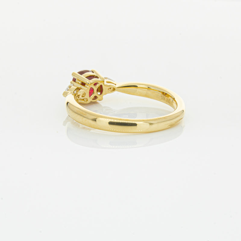 18ct Yellow Gold Ruby & Diamond Ayla Ring-Ring-Walker & Hall