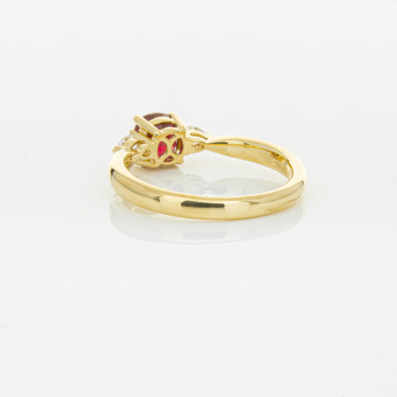 18ct Yellow Gold Ruby & Diamond Ayla Ring-Ring-Walker & Hall