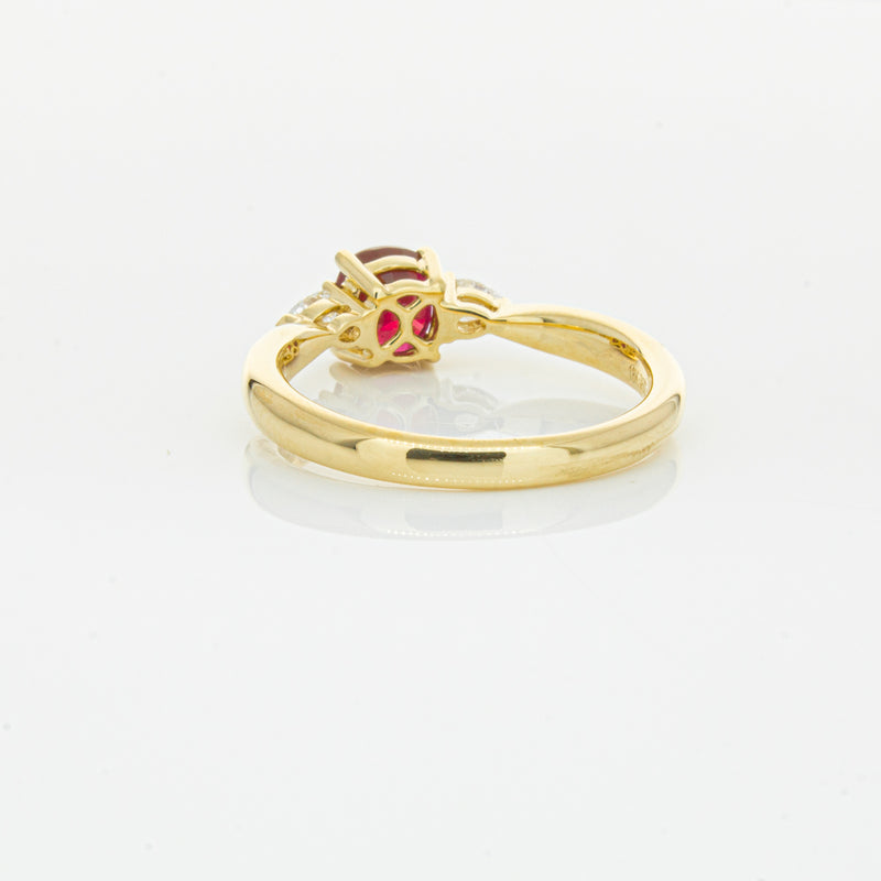 18ct Yellow Gold Ruby & Diamond Ayla Ring-Ring-Walker & Hall