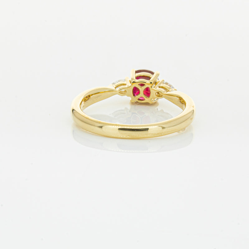 18ct Yellow Gold Ruby & Diamond Ayla Ring-Ring-Walker & Hall