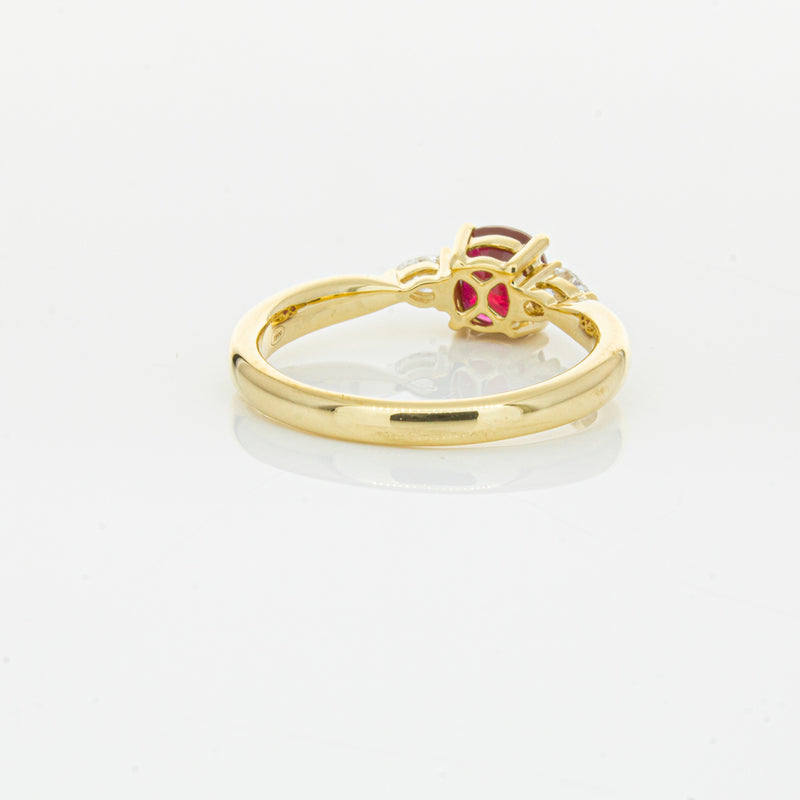 18ct Yellow Gold Ruby & Diamond Ayla Ring-Ring-Walker & Hall