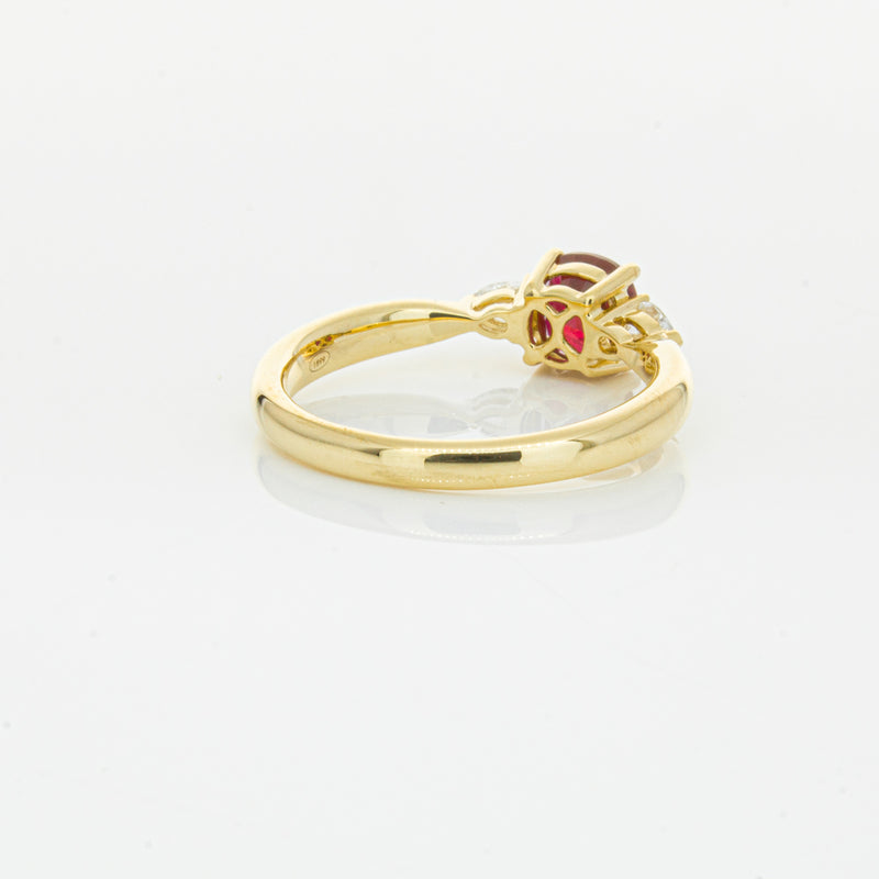18ct Yellow Gold Ruby & Diamond Ayla Ring-Ring-Walker & Hall