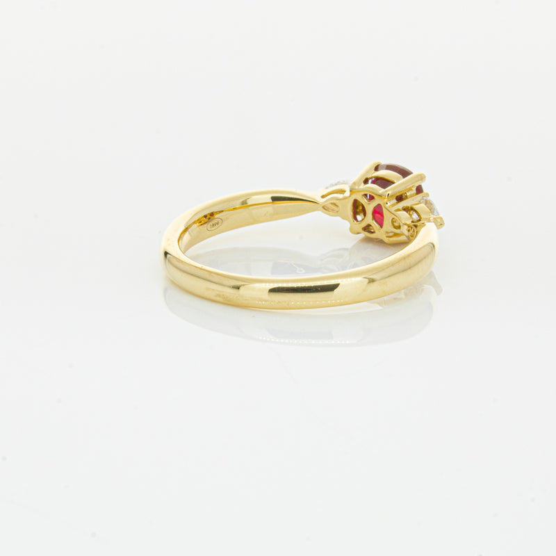 18ct Yellow Gold Ruby & Diamond Ayla Ring-Ring-Walker & Hall