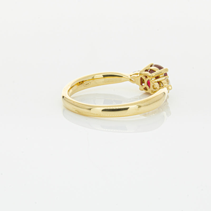 18ct Yellow Gold Ruby & Diamond Ayla Ring-Ring-Walker & Hall