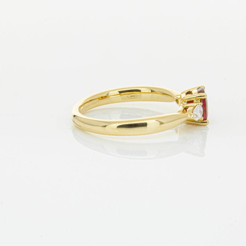 18ct Yellow Gold Ruby & Diamond Ayla Ring-Ring-Walker & Hall