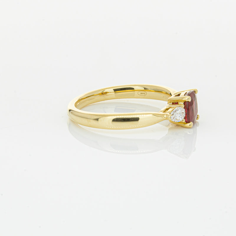 18ct Yellow Gold Ruby & Diamond Ayla Ring-Ring-Walker & Hall