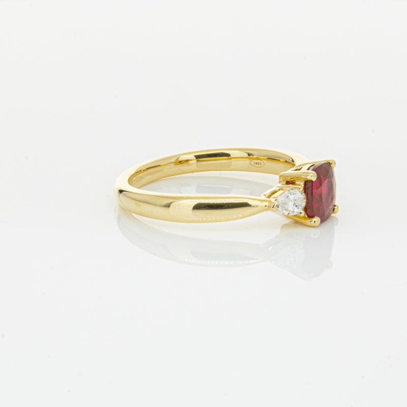 18ct Yellow Gold Ruby & Diamond Ayla Ring-Ring-Walker & Hall