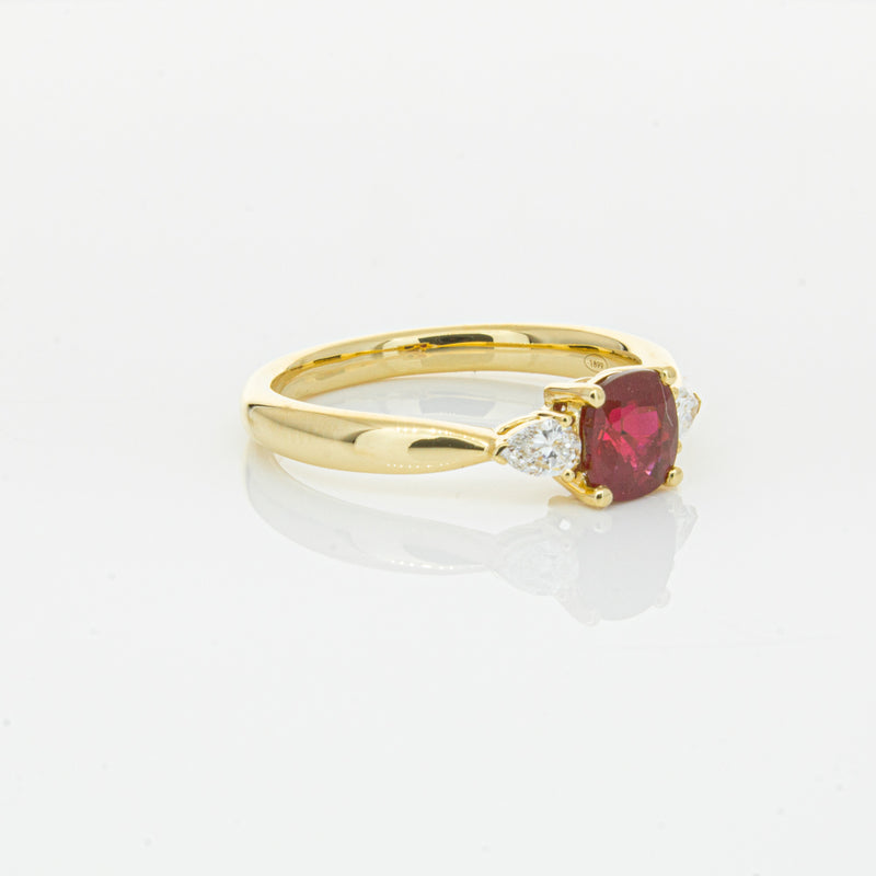 18ct Yellow Gold Ruby & Diamond Ayla Ring-Ring-Walker & Hall