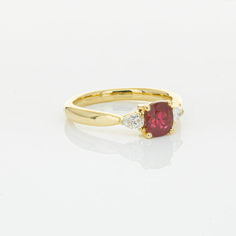 18ct Yellow Gold Ruby & Diamond Ayla Ring-Ring-Walker & Hall