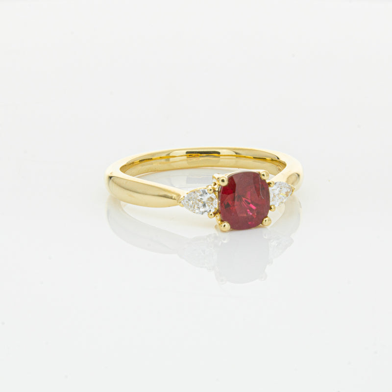 18ct Yellow Gold Ruby & Diamond Ayla Ring-Ring-Walker & Hall