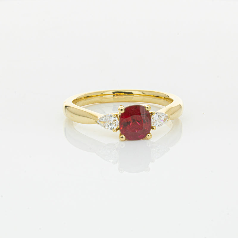 18ct Yellow Gold Ruby & Diamond Ayla Ring-Ring-Walker & Hall
