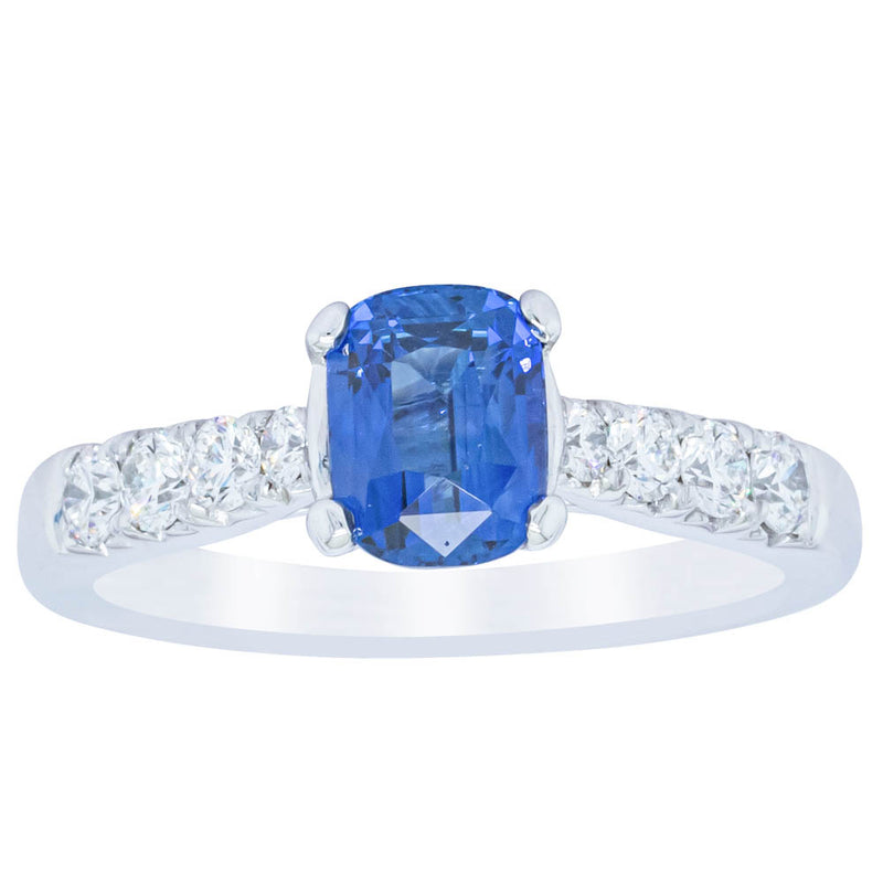 18ct White Gold 1.45ct Sapphire & Diamond Phoenix Ring-Ring-Walker & Hall