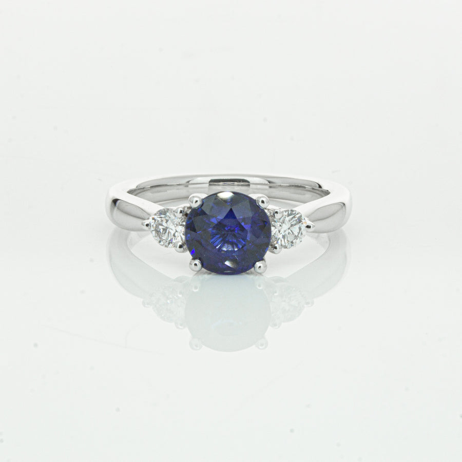 Platinum Sapphire & Diamond Elysian Ring-Ring-Walker & Hall