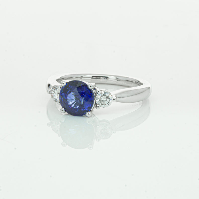 Platinum Sapphire & Diamond Elysian Ring-Ring-Walker & Hall