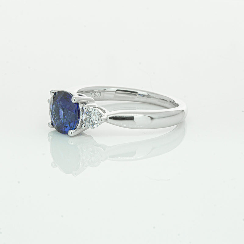 Platinum Sapphire & Diamond Elysian Ring-Ring-Walker & Hall