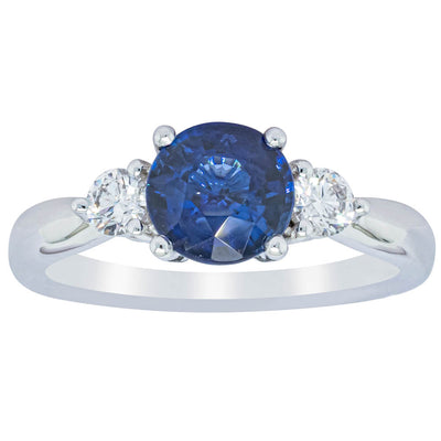 Platinum Sapphire & Diamond Elysian Ring-Ring-Walker & Hall