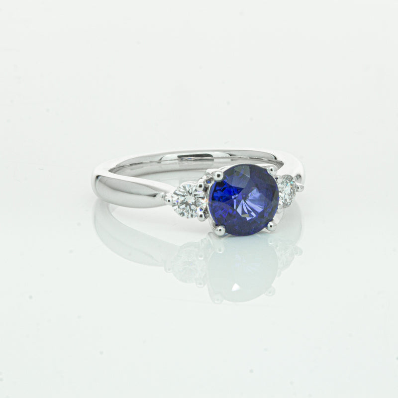 Platinum Sapphire & Diamond Elysian Ring-Ring-Walker & Hall