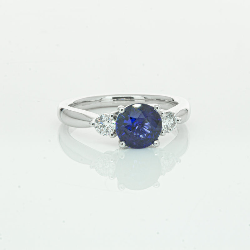 Platinum Sapphire & Diamond Elysian Ring-Ring-Walker & Hall