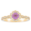 18ct Yellow Gold Pink Sapphire & Diamond Paramount Ring-Ring-Walker & Hall