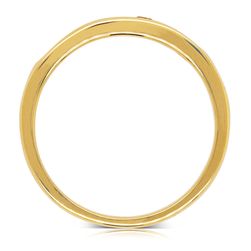 18ct Yellow Gold Yellow Sapphire & Diamond Band-Ring-Walker & Hall