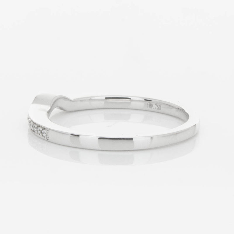 18ct White Gold .08ct Diamond Eiffel Band-Ring-Walker & Hall