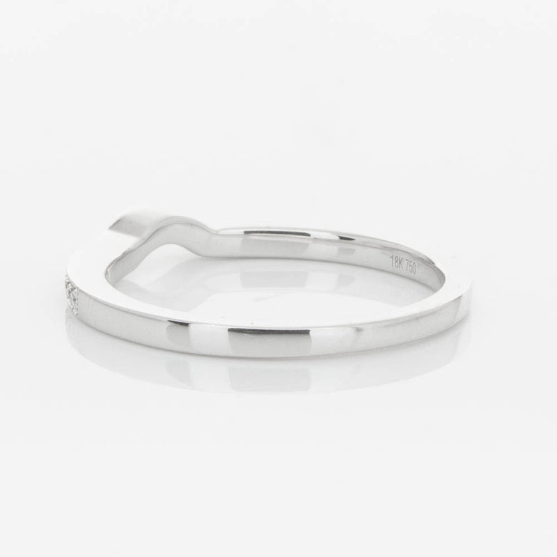 18ct White Gold .08ct Diamond Eiffel Band-Ring-Walker & Hall