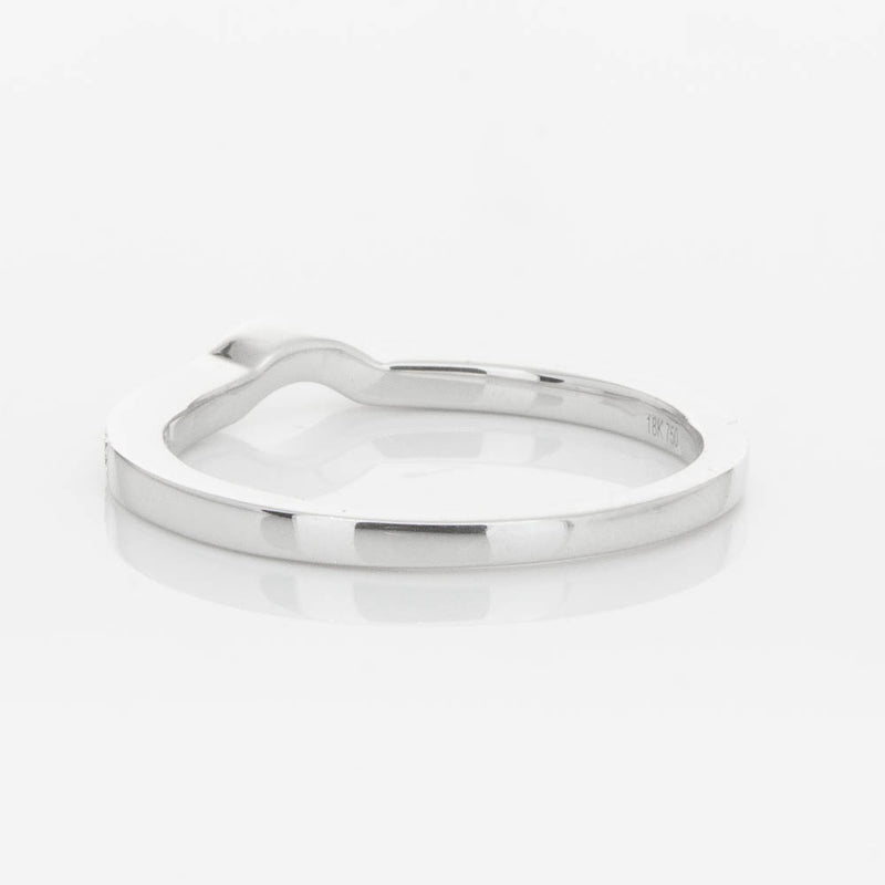 18ct White Gold .08ct Diamond Eiffel Band-Ring-Walker & Hall