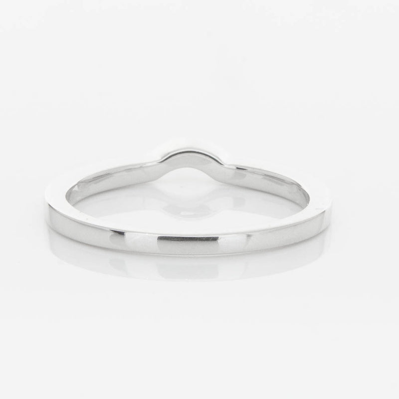 18ct White Gold .08ct Diamond Eiffel Band-Ring-Walker & Hall