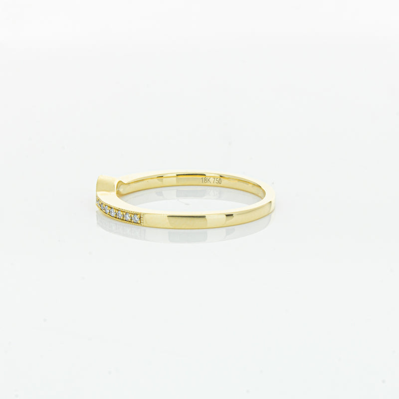 18ct Yellow Gold .08ct Diamond Eiffel Band-Ring-Walker & Hall