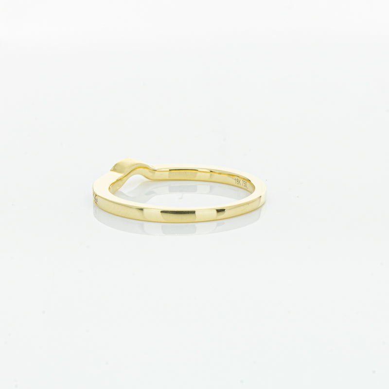 18ct Yellow Gold .08ct Diamond Eiffel Band-Ring-Walker & Hall