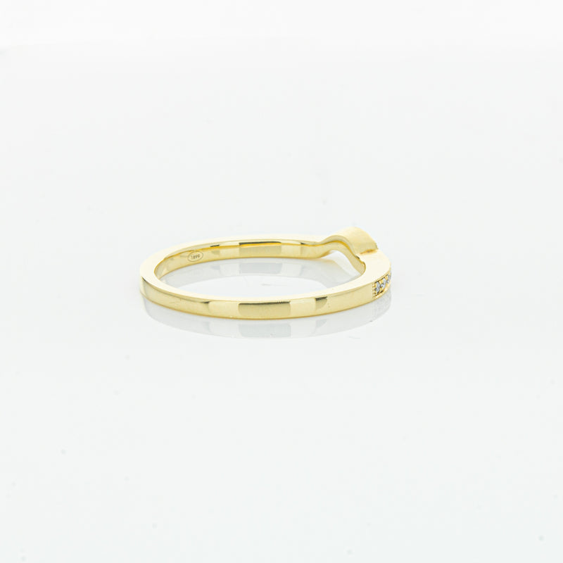 18ct Yellow Gold .08ct Diamond Eiffel Band-Ring-Walker & Hall