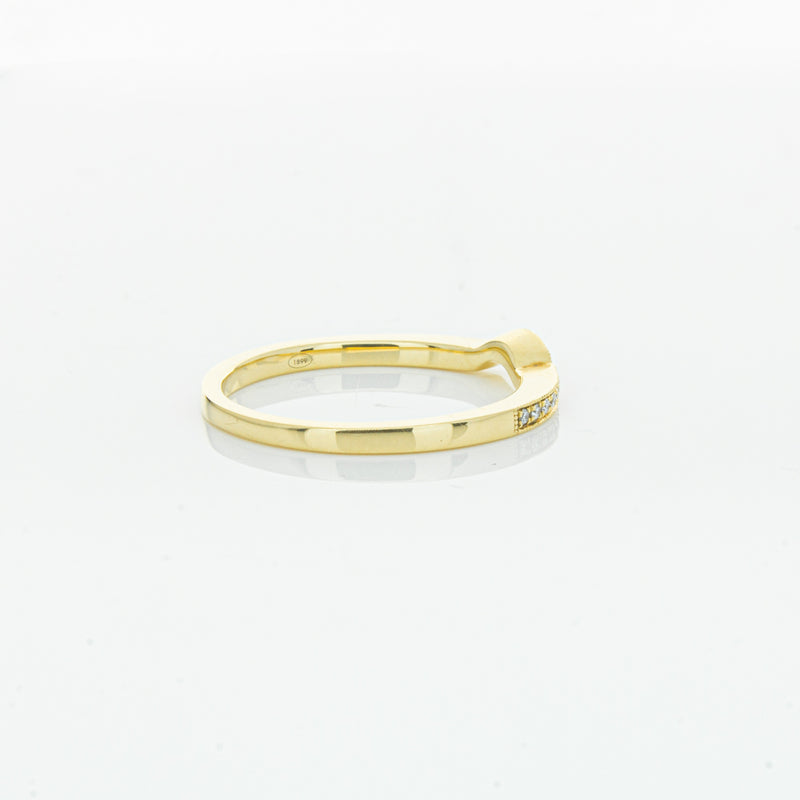 18ct Yellow Gold .08ct Diamond Eiffel Band-Ring-Walker & Hall