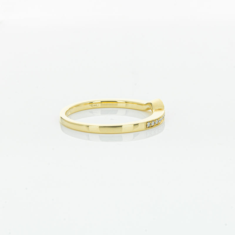 18ct Yellow Gold .08ct Diamond Eiffel Band-Ring-Walker & Hall