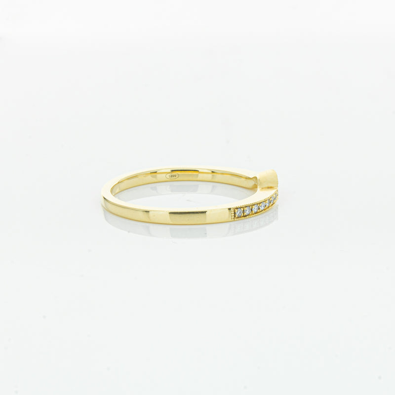 18ct Yellow Gold .08ct Diamond Eiffel Band-Ring-Walker & Hall