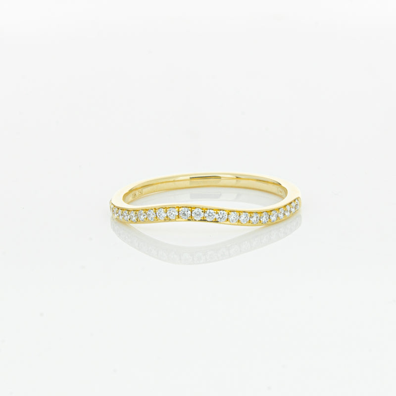 18ct Yellow Gold .15ct Diamond Grace Band-Ring-Walker & Hall