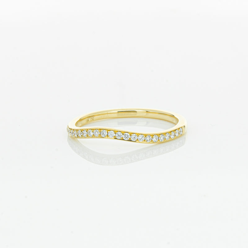 18ct Yellow Gold .15ct Diamond Grace Band-Ring-Walker & Hall