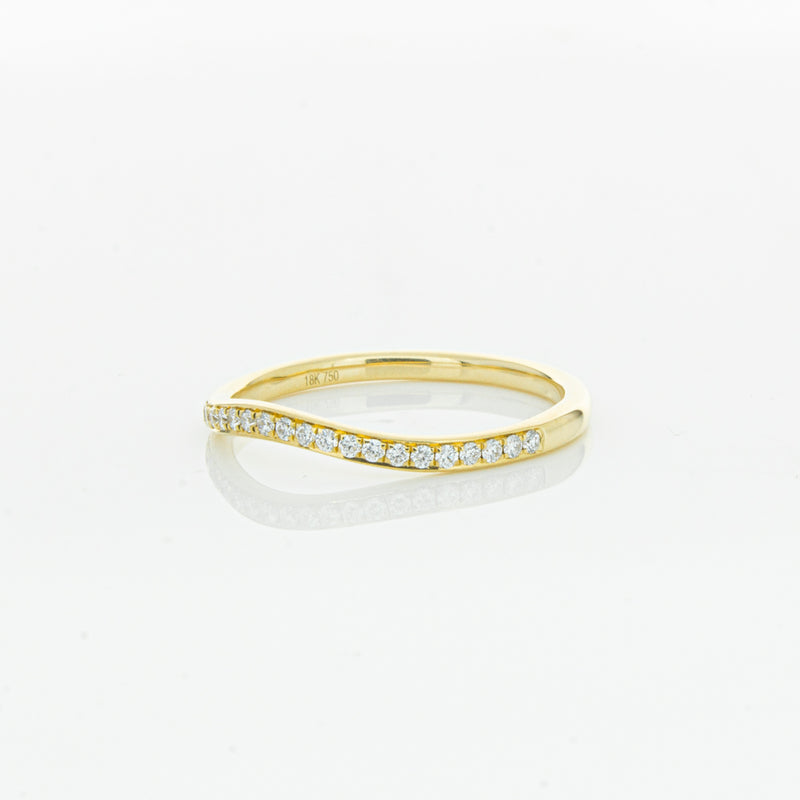 18ct Yellow Gold .15ct Diamond Grace Band-Ring-Walker & Hall