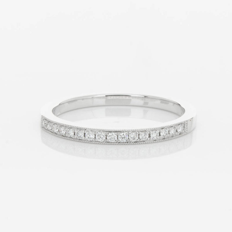 18ct White Gold .12ct Diamond Aurora Band-Ring-Walker & Hall