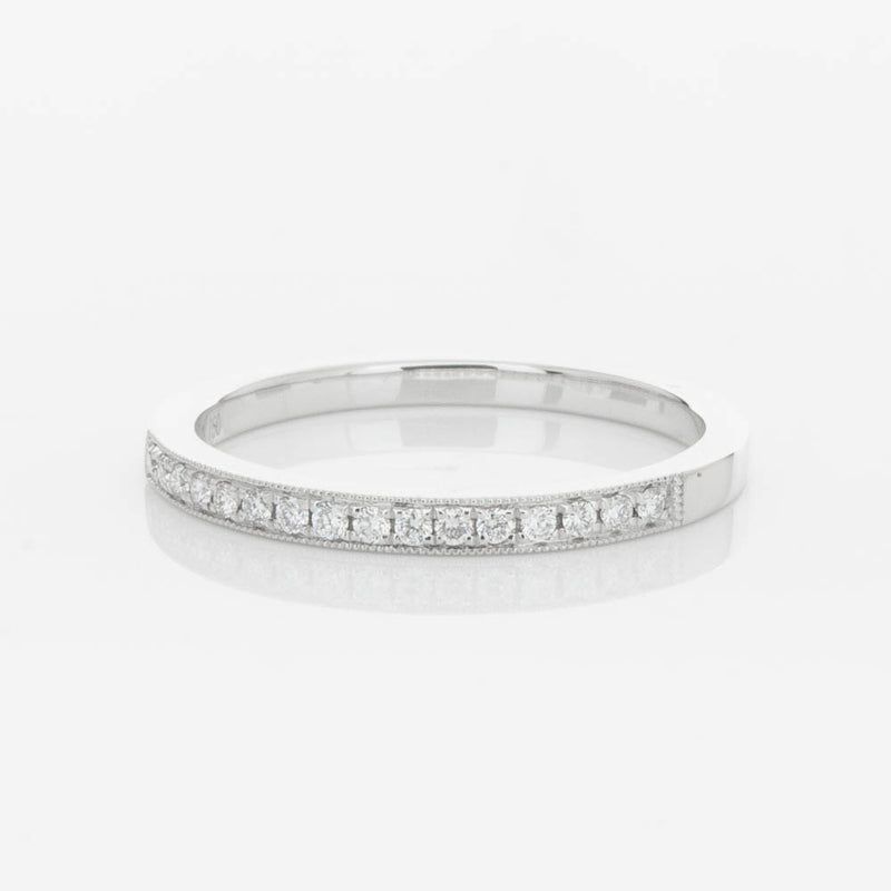 18ct White Gold .12ct Diamond Aurora Band-Ring-Walker & Hall