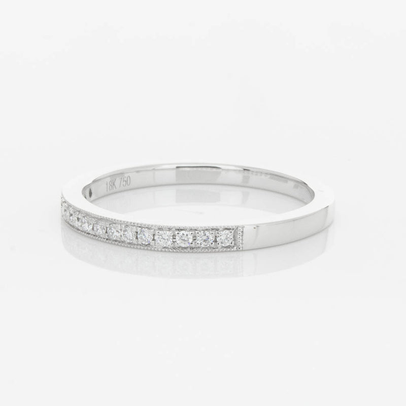 18ct White Gold .12ct Diamond Aurora Band-Ring-Walker & Hall